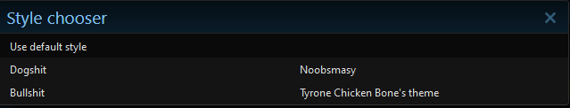 Theme list as of 1:40am GMT