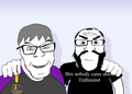 James representing the big 'ki and SNCAman representing SNCApedia as brothers-in-arms